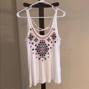 Aeropostale white tank top, size M